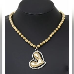 Gold Heart Pendant Necklace